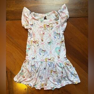 Bums & roses bamboo carousel ruffle dress